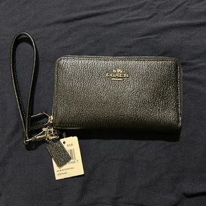 Navy Coach Wristlet